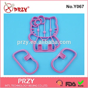 Eco-friendly Y067 cake decorating kitty shape fondant stamp embosser