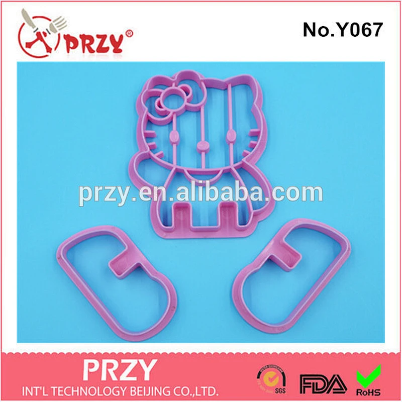 Eco-friendly Y067 cake decorating kitty shape fondant stamp embosser
