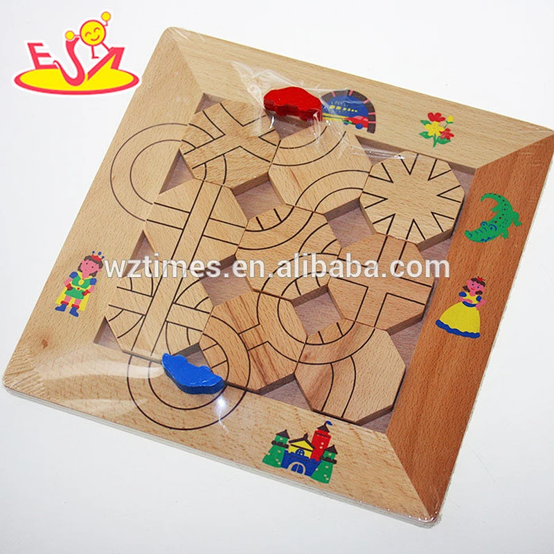 Wholesale kids wooden maze game cheap baby wooden maze game hottest wooden maze game W14A110