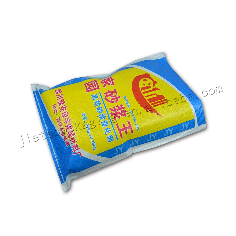 China building industrial and building use bopp laminated pp woven dry mortar packing bag 25kg