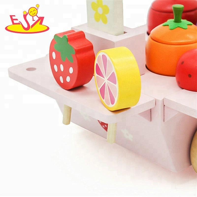 Best sale baby mini wooden ice cream truck toy for pretend play W10B080