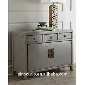 Antique solid wood side cabinet/antique reproduction wood furniture