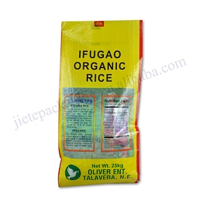 Transparent plastic bopp laminated 25kg pp woven rice packaging bag export to Philippines