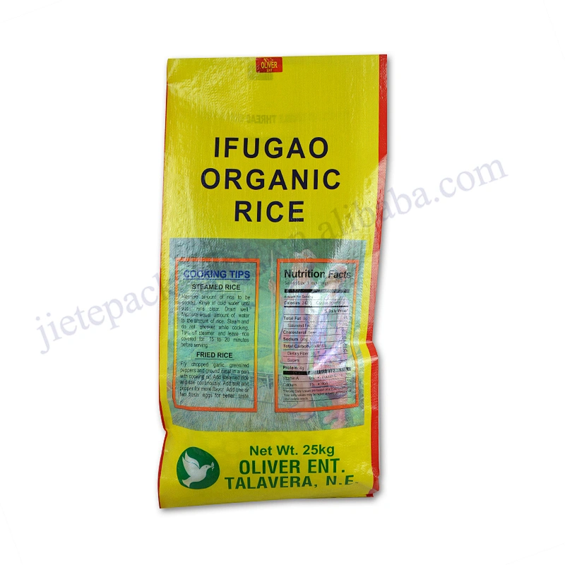Transparent plastic bopp laminated 25kg pp woven rice packaging bag export to Philippines