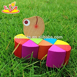 2018 wholesale children wooden caterpillar toy cheap baby wooden caterpillar toy interesting kids wooden caterpillar toy W14I032