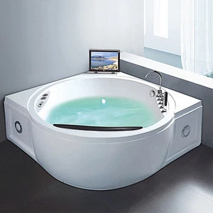 Best selling 2 person portable bathtub pool jet spa massage bathtub with TV