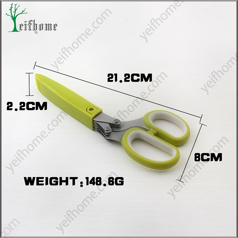 Newly Design Utility Stainless Steel 5 blade Herb Scissors