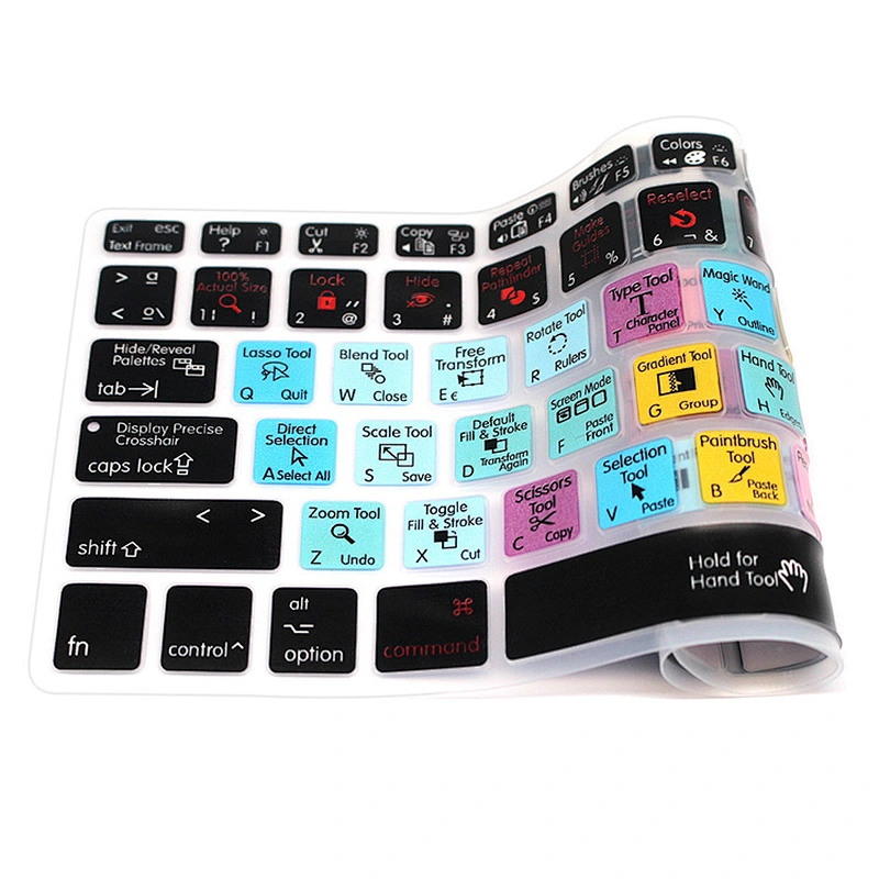 for Ado be Illustrator AI Silicone Laptop With Spanish Keyboard Skin silicone keyboard skin For macbook pro laptop