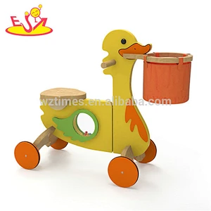 New design 4 wheels wooden children walking bike for wholesale W16A035