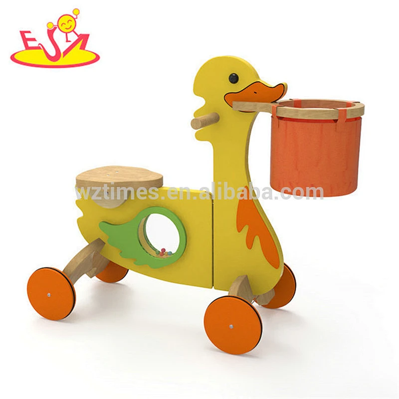 تصميم جديد 4 عجلات خشبية الأطفال المشي الدراجة للبيع بالجملة W16A035