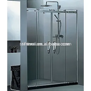 North-American Market Retractable Sliding Hanging Rollers Shower Door