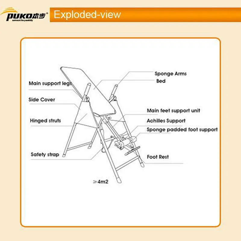 puko brand gym equipment exercise gravity therapy inversion table