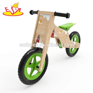 Wholesale cartoon style children wooden green balance bike best wooden green balance bike W16C184