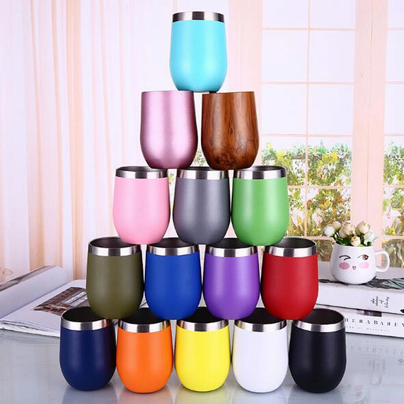 Multicolor FDA 12 oz Vacuum Insulated Stainless Steel Cup with Lid