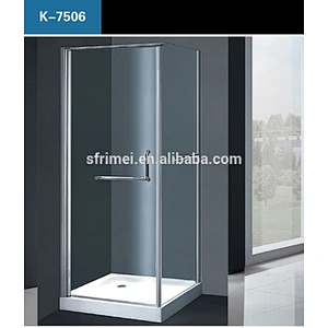 Dubai Hotel Commercial 6mm Tempered Glass Enclosed Shower Room With Acrylic Tray