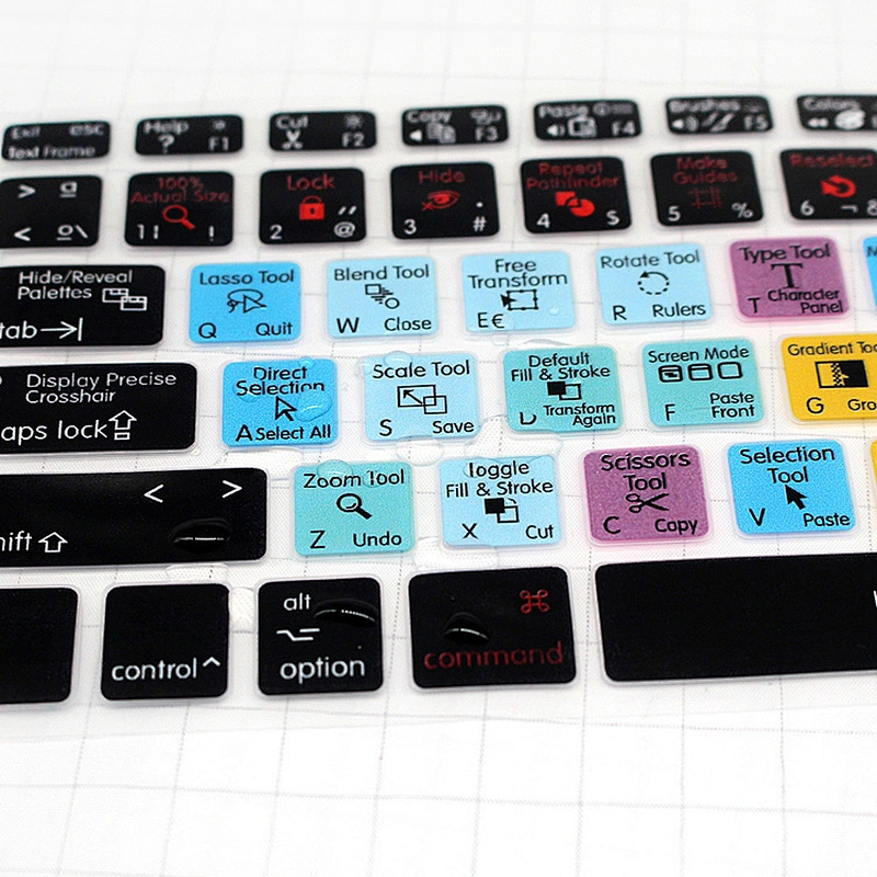 for Ado be Illustrator AI Silicone Laptop With Spanish Keyboard Skin silicone keyboard skin For macbook pro laptop