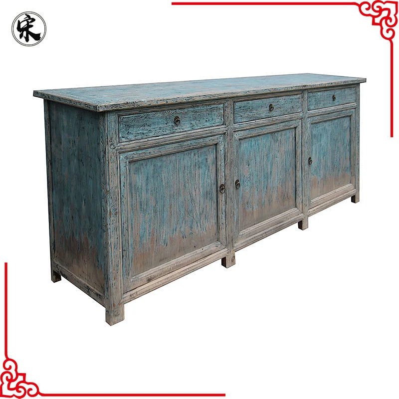 chinese antique reproduction distressed shabby chic buffet furniture
