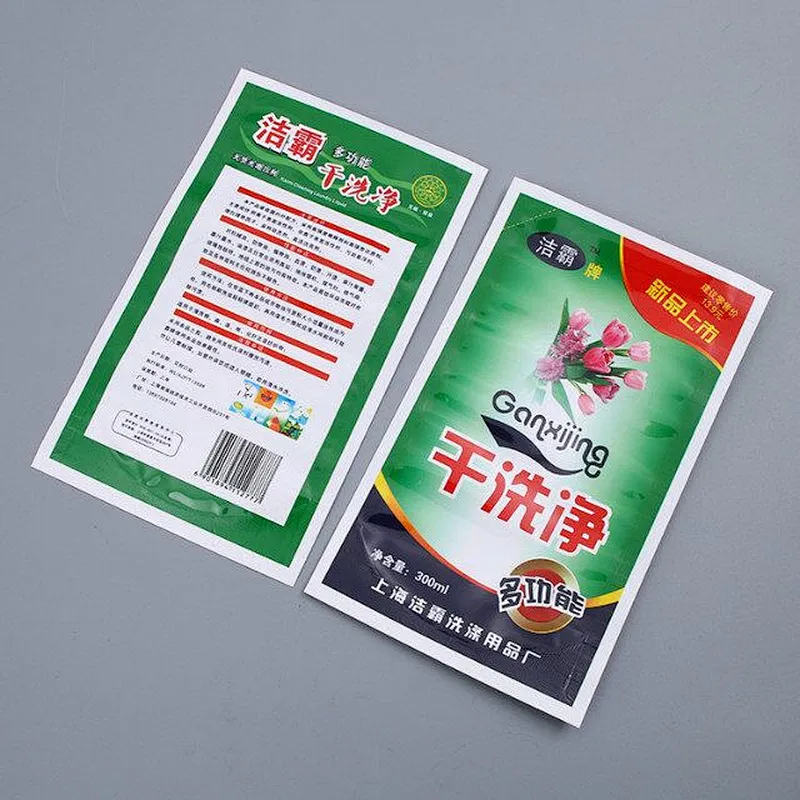 Color printing three-dimensional PE bag washing products use