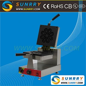 Industrial automatic electric mini rotary water droplets grill waffle machine