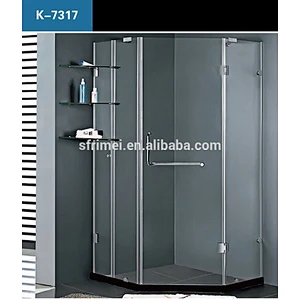 Acid etched glass shower door frameless stopper enclosed shower room furniture