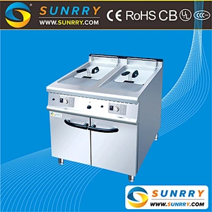 Commercial electric home fat fryers with fry pan deep 40 liters (SY-GF700A SUNRRY)