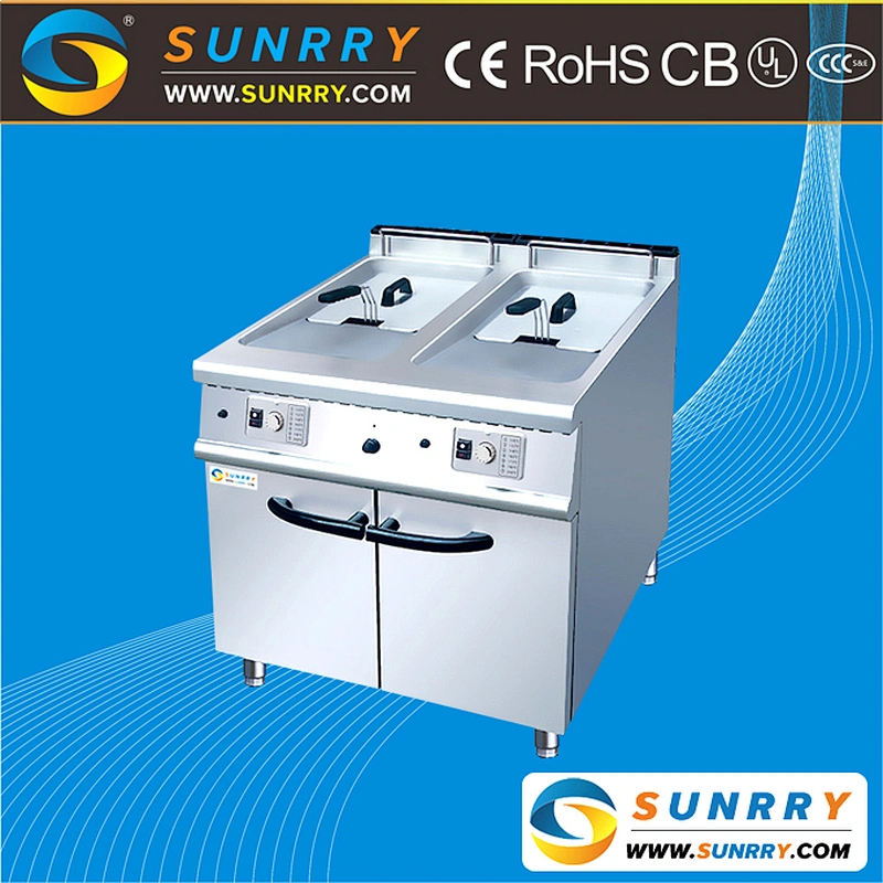 Commercial electric home fat fryers with fry pan deep 40 liters (SY-GF700A SUNRRY)