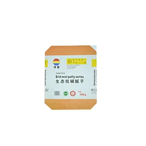 Proper price custom kraft paper bag for putty powder 20 kg