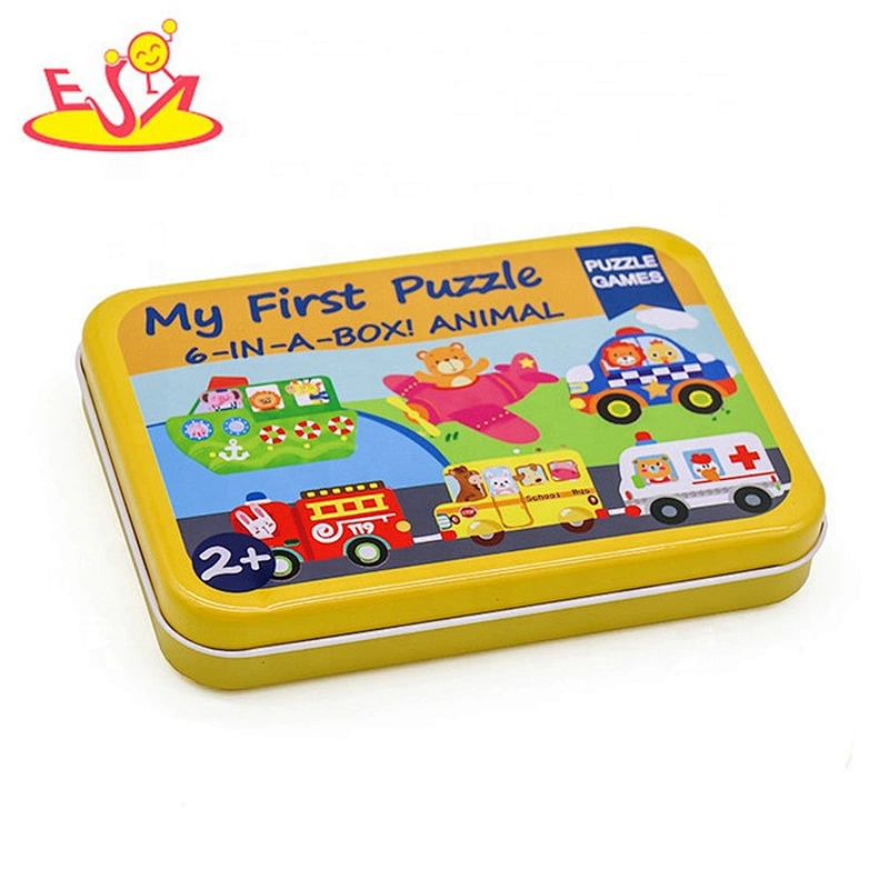 2019 New hottest 6 pattern wooden car jigsaw puzzles for children W14N010