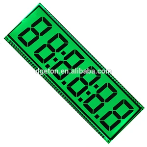 OEM TN 6 character digit monochrome lcd display 7 segment