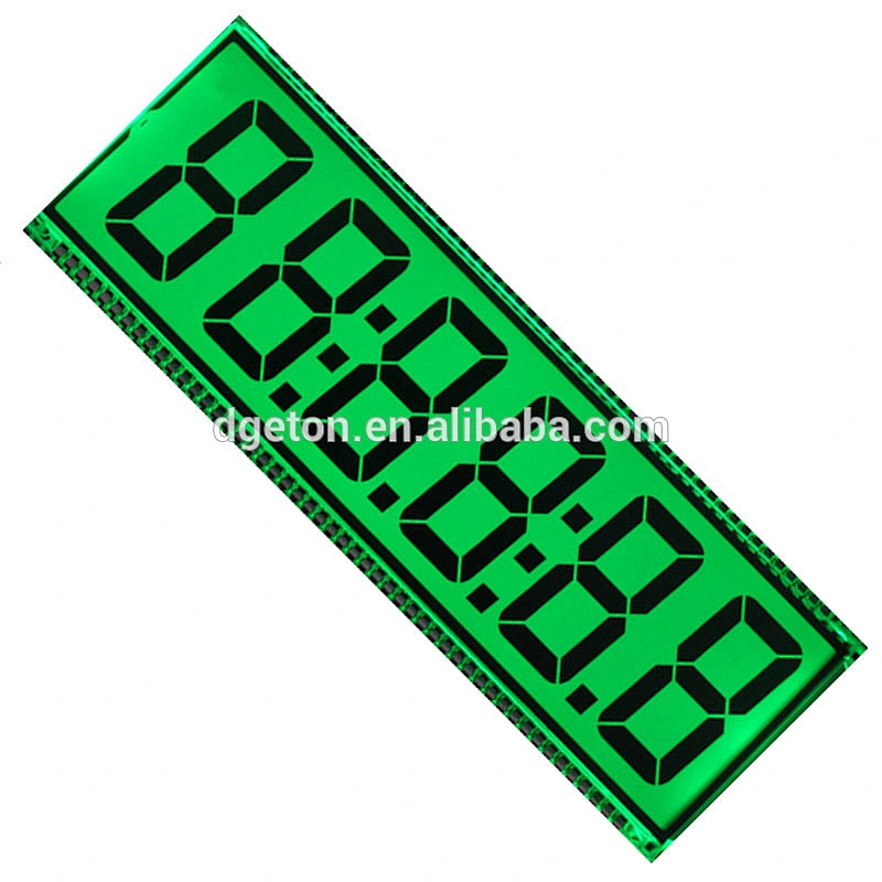 OEM TN 6 character digit monochrome lcd display 7 segment