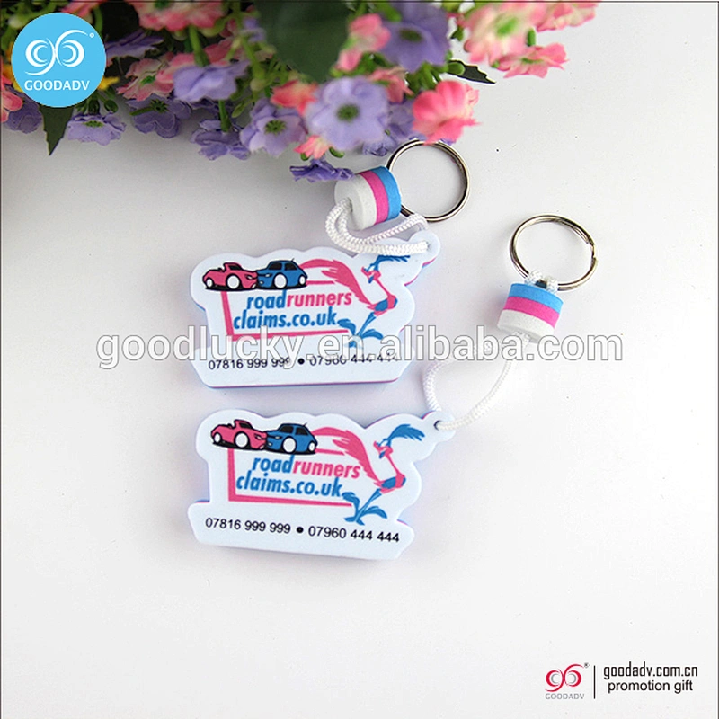 Guangzhou keychain manufacturers low price custom logo eva foam plastic key holders