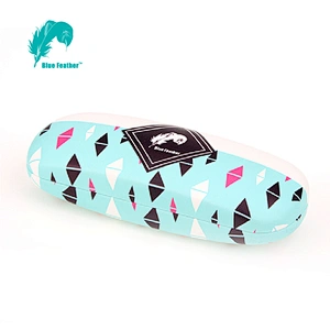 Modern Assorted Triangle Print Glasses Case for Everyday Storage