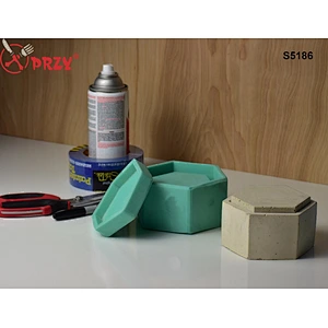 Hexagon Container With Lid 6'' Cylinder Planter Silicone Mold silicone vase mold