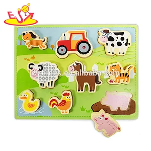 2018 Cheapest kids educational letter puzzle wooden english teaching toys for preschool W14B096