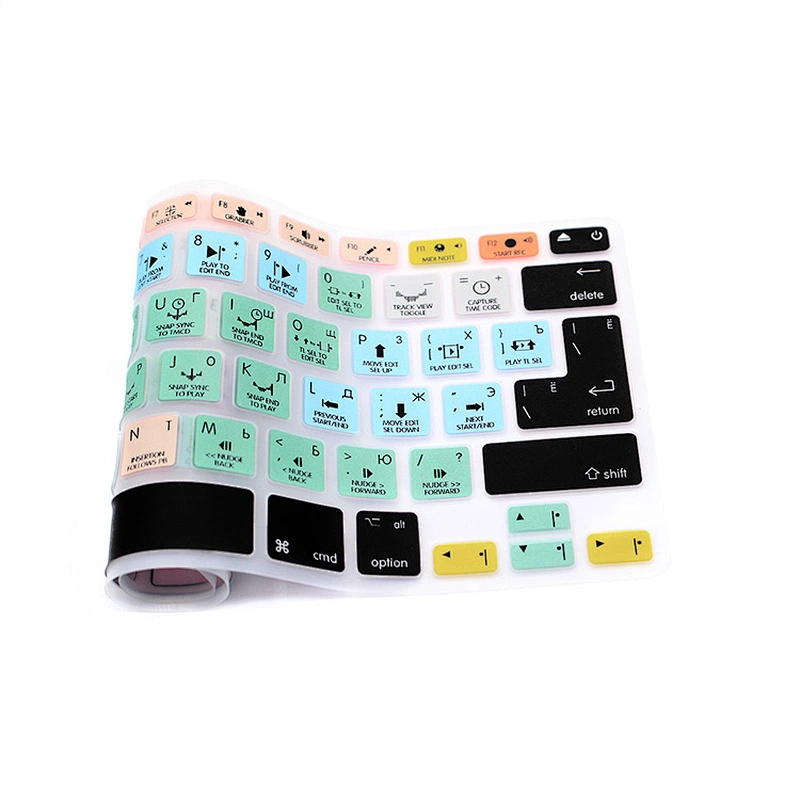 Amazon Hot Selling Avid Pro Tools Silicone Keyboard Custom Russian Laptop Keyboard Skins For mac book pro laptop computer