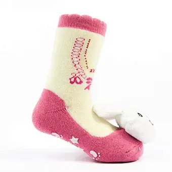 Oem Custom 3d cartoon pattern newborn cotton ankle socks non slip infant rubber sole toddler Socks baby cute kids