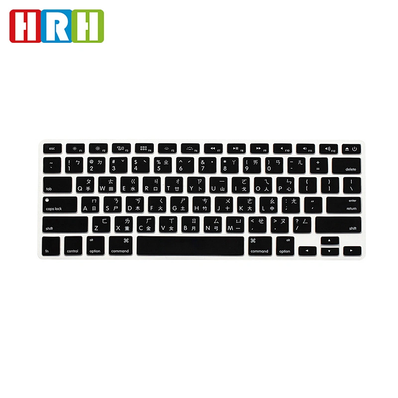 ODM Taiwanese Silicone Laptop Keyboard Skins custom keyboard cover for Macbook Air 11 Keyboard Protector English Version