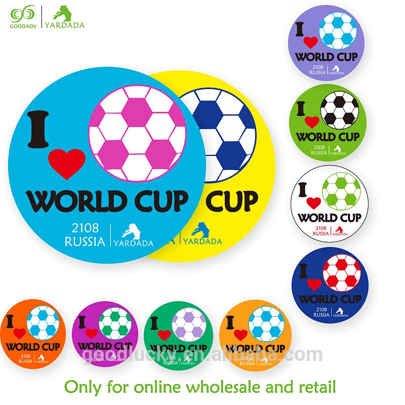 Hot selling 2018 football cup high-quality handy design round and mini decorative pocket mirrors