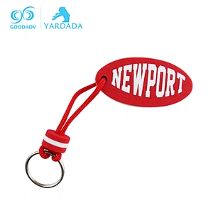Oval shape EVA foam keychain waterproof EVA keyrings