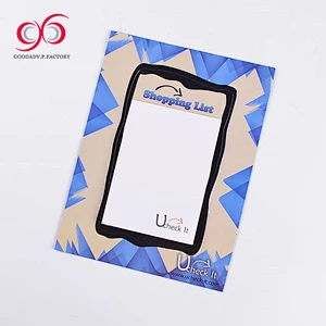 2017 OEM custom memo pad and pen die cut high quality sticky note office memo pad holder