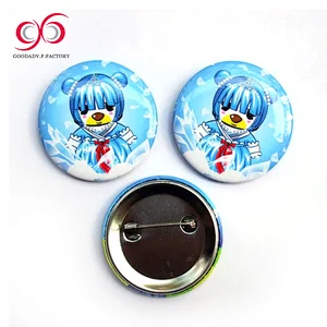High Quality cheap metal Round Pin Flashing Name Badges and Button Brooches