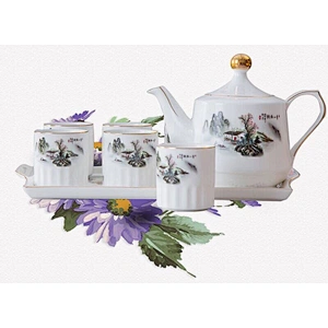 wholesale price watered kettle drinkware sets which tray and cup and bottle