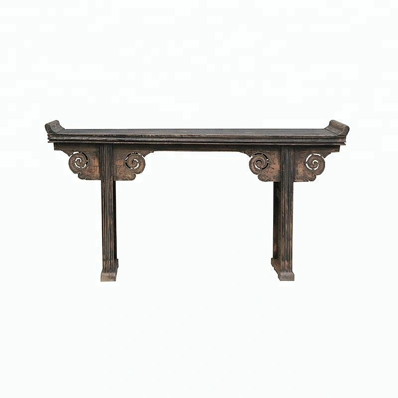 oriental chinese antique rustic distressed table living room furniture