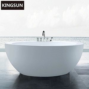 K-8720 White Round Acrylic Cheap Soaking Tub Bathtub Stand Alone Tub