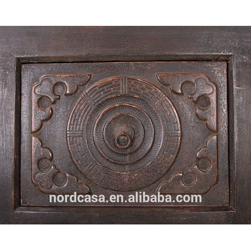 Chinese Antique style sideboard cabinet distressed finish solid recycle wood furniture