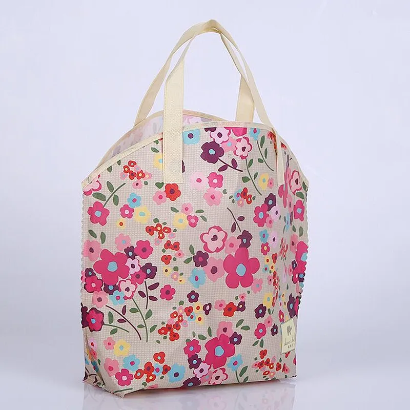 Custom printed non-woven shopping bags for shopping with handle