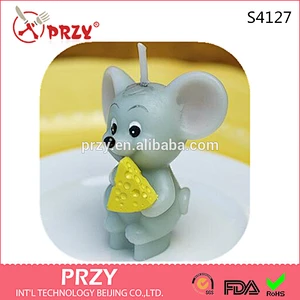 S4127 PRZY Eat rice rat Zodiac small candle silicone mold holiday party supplies wholesale handmade soap molds