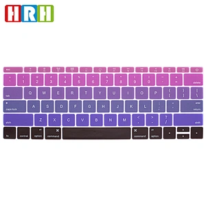 hot sale rainbow custom silicone keyboard cover protector keyboard skins for macbook retina 12 english version