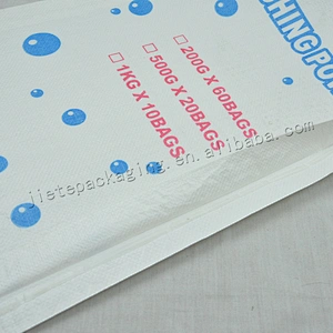 Supply professional white pp woven detergent packing bag