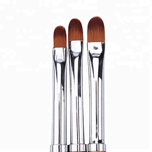 3pcs Potable Metal Handle Acrylic UV Gel Extension Drawing Brush Manicure Tools Paint Acrylic Nail Art Polish Brush Sets